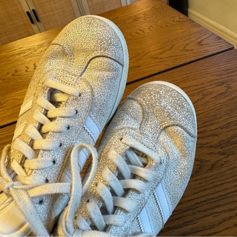 Adidas Gazelle Clear Grey Crackle B41655 Cloud Off White Shoes Sneakers Womens 6